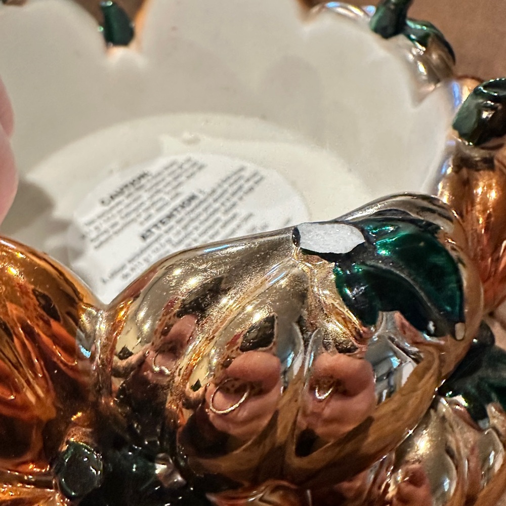 Bath & Bodyworks Metallic Pumpkin Candle Holder - Picture 3 of 4